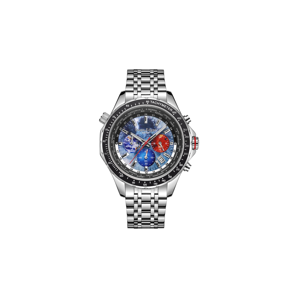 World Timer Mechanical Quartz Grey