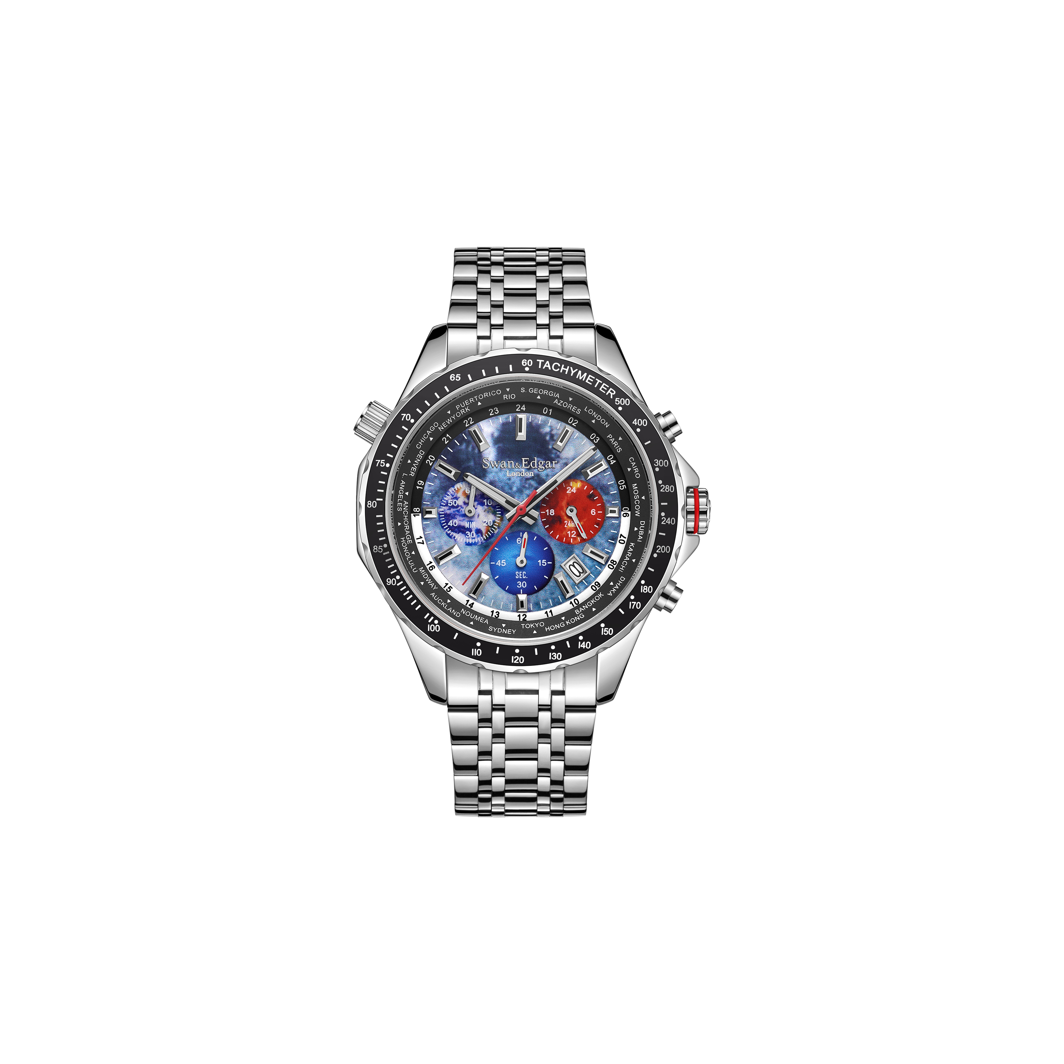 World Timer Mechanical Quartz Grey