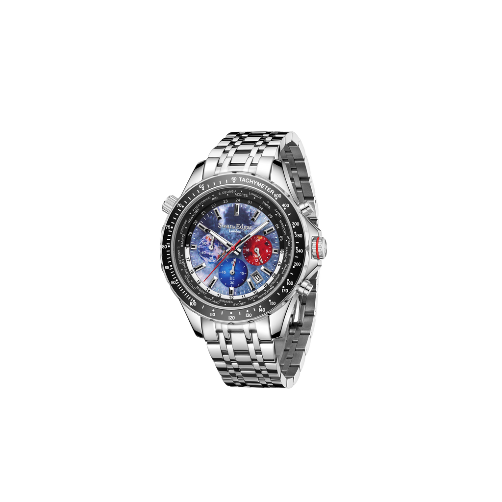 World Timer Mechanical Quartz Grey