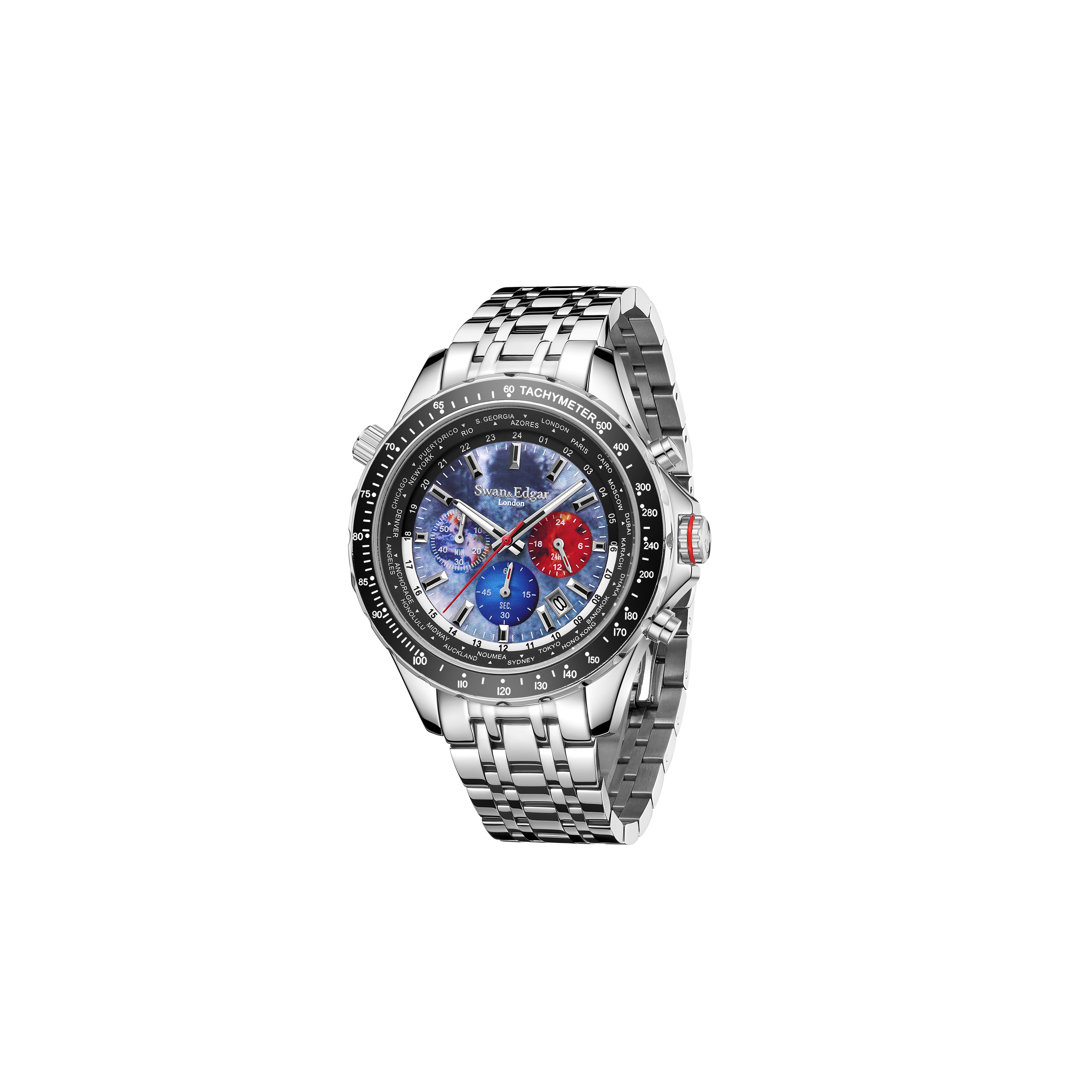 World Timer Mechanical Quartz Grey