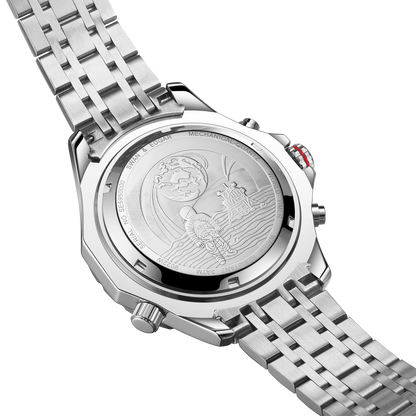 World Timer Mechanical Quartz Hybrid- Steel Matt Grey