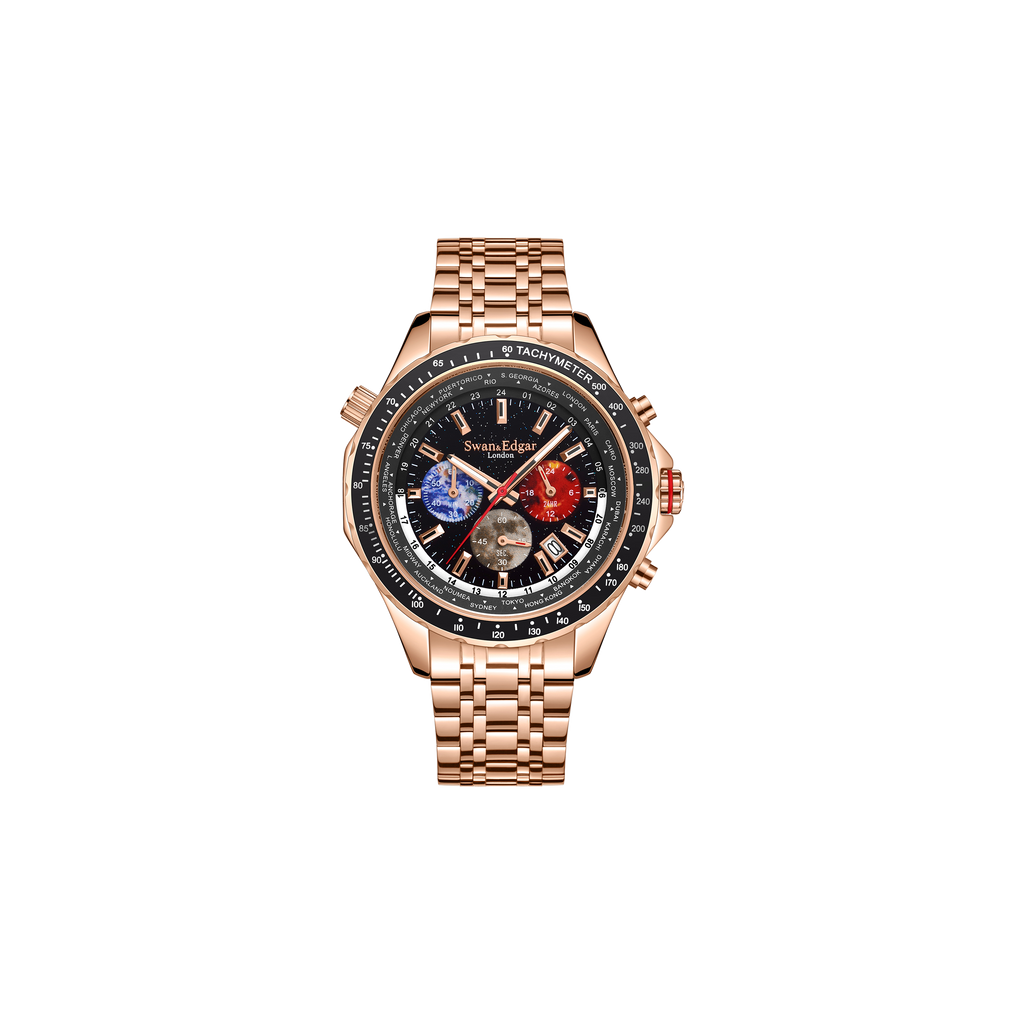 World Timer Mechanical Quartz Rose
