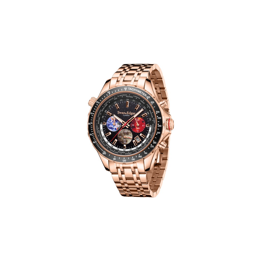 World Timer Mechanical Quartz Rose