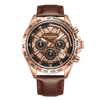 Speed Tracker Mechanical Quartz- Rose Brown