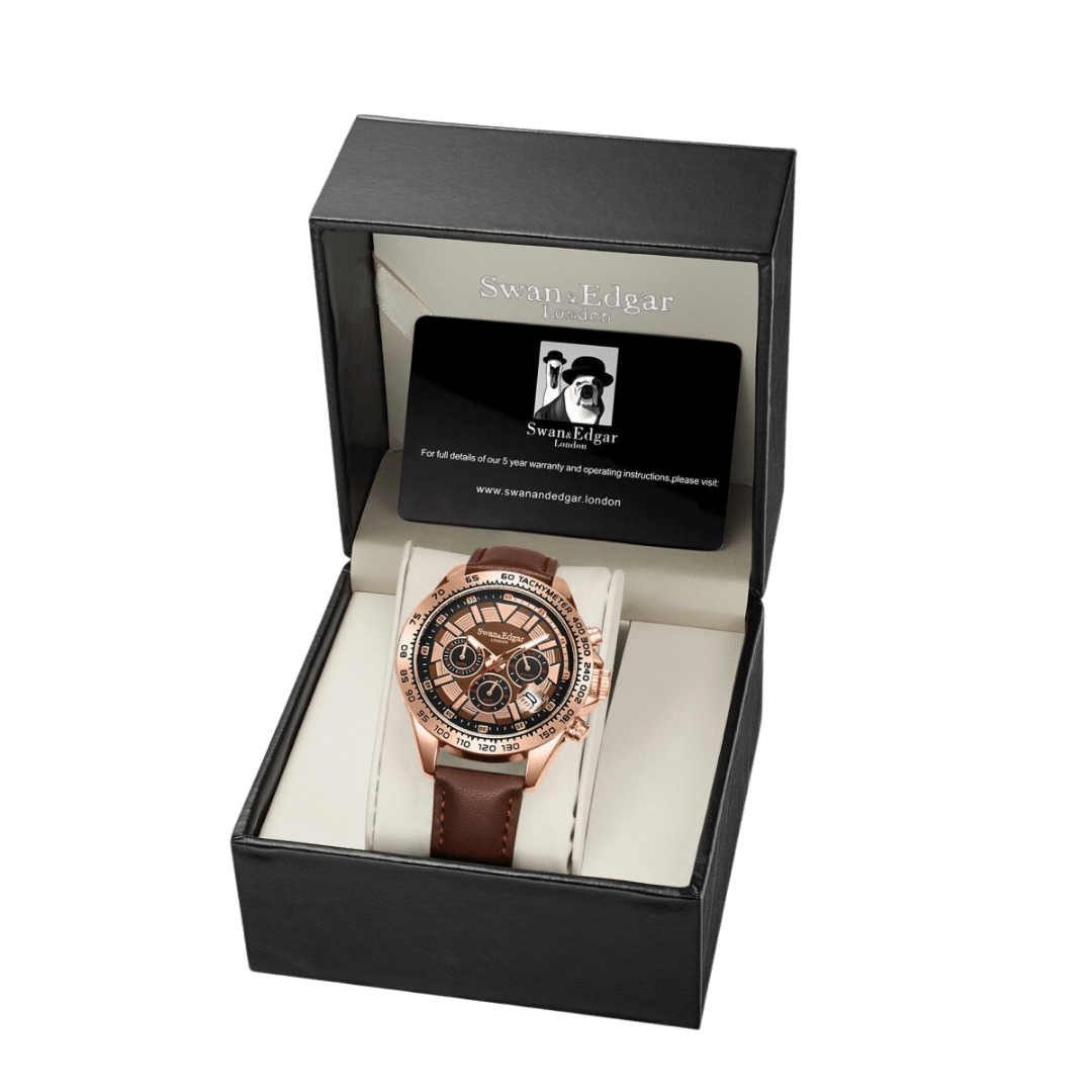 Speed Tracker Mechanical Quartz- Rose Brown